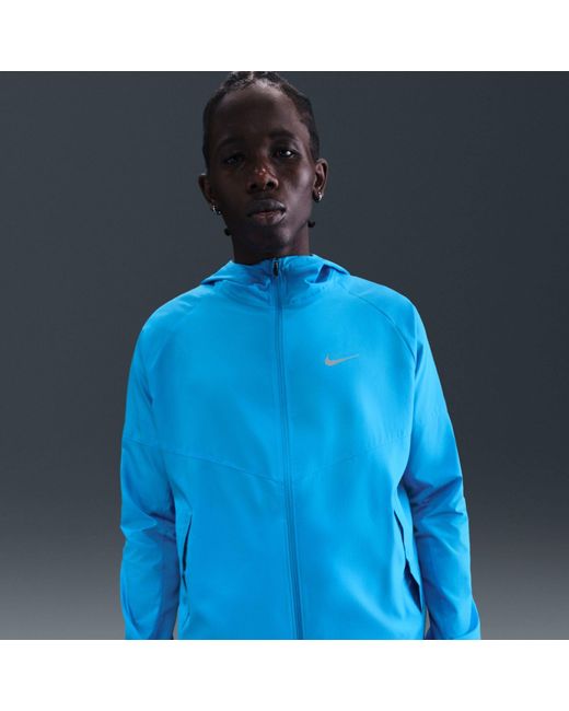 Nike Blue Miler Repel Running Jacket for men