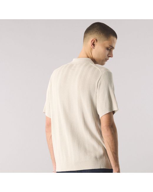 Pretty Green Natural Short-Sleeve Plain Shirt for men