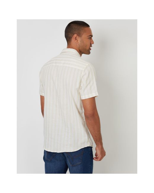 Threadbare Gray Coppice Short-Sleeve Patterned Shirt for men