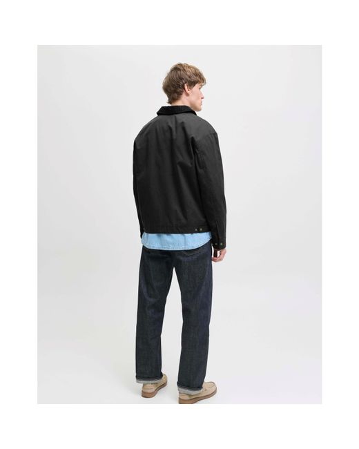 Jack & Jones Black Utility Barn Jacket for men