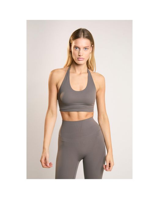 agon® Natural Signature Halter-Neck Crop-Top