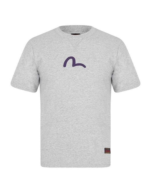 Evisu Gray Basic T Shirt for men