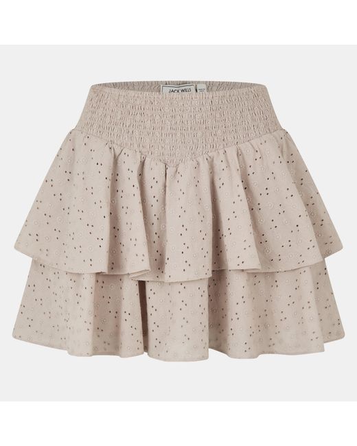 Jack Wills Natural Brodere Rara Skirt