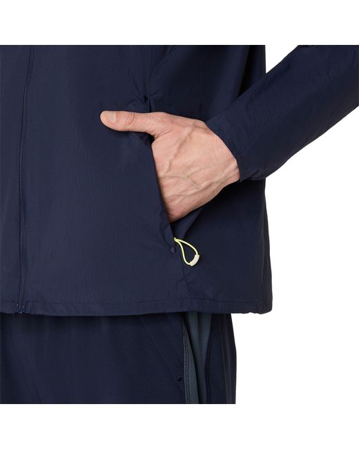 Asics Blue Road Packable Jacket Running for men