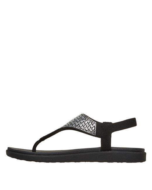 Skechers Black Med Luxe Me Flat Sandals for men