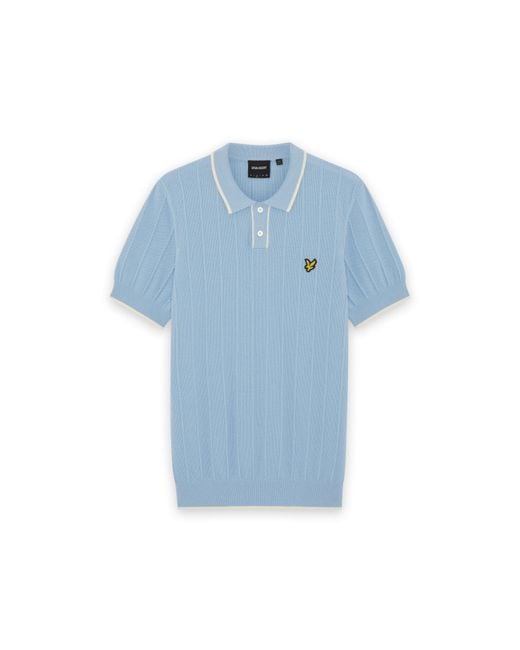 Lyle & Scott Blue Short Sleeve Polo Shirt for men