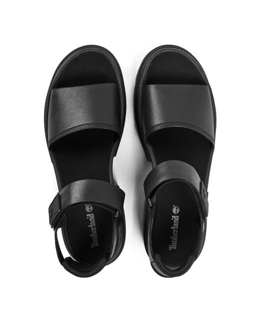 Timberland Black Everleigh Flatform Sandal