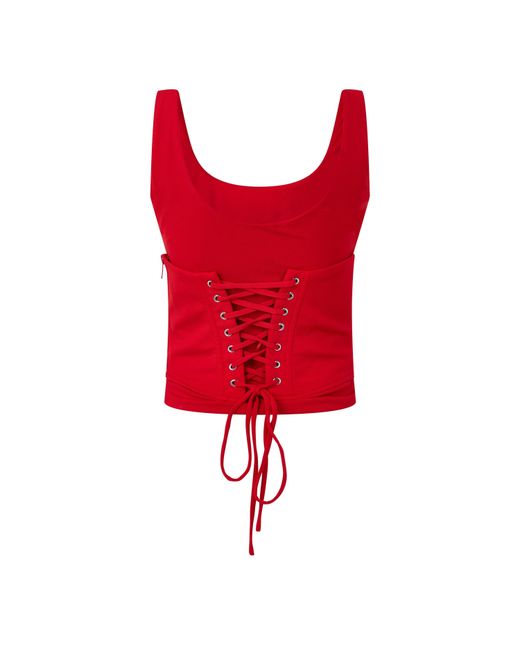 Mars the Label Red Sandra Scoop Vest Corset Top