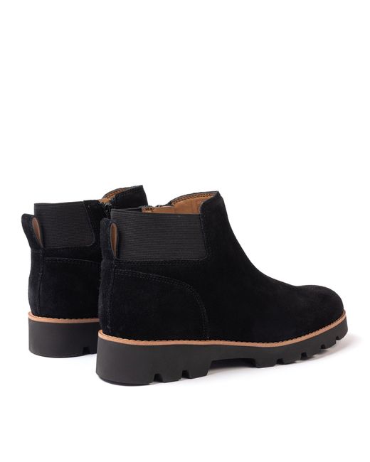 Golddigga Black Suede Flat Boot