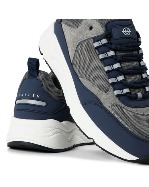 Unseen Blue Clarn Run Trainers for men