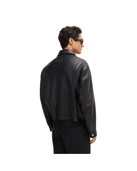 Boss Black Merwyn Leather Jacket for men
