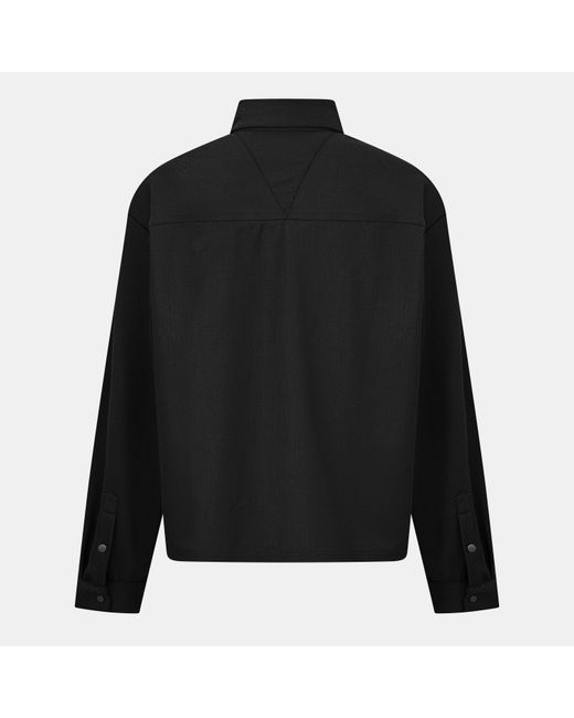Represent Black Structured Overshirt for men