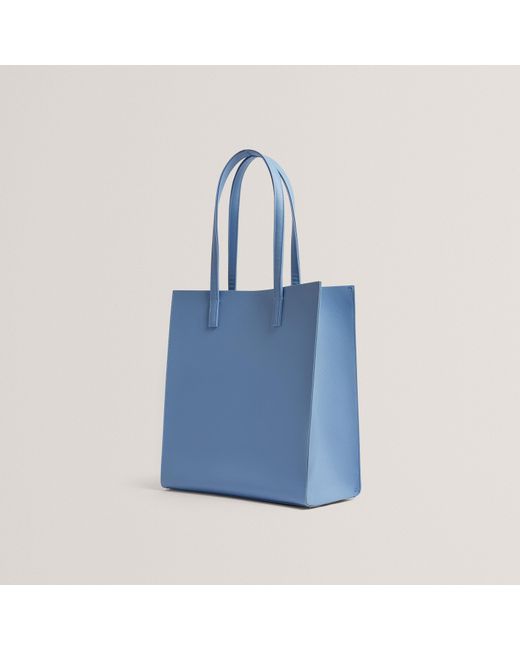 Ted Baker Blue Large Crosshatch Icon Tote Bag