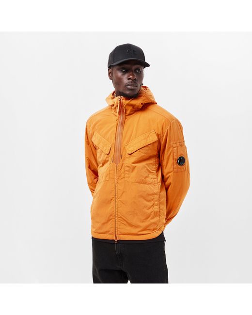 C P Company Orange C.P. Company Padded Bomber Jacket for men