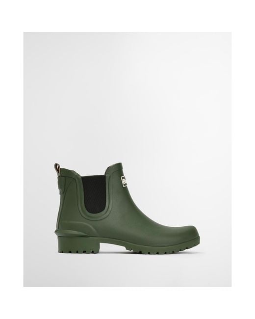 Barbour Green Wilton Chelsea Wellington Boots