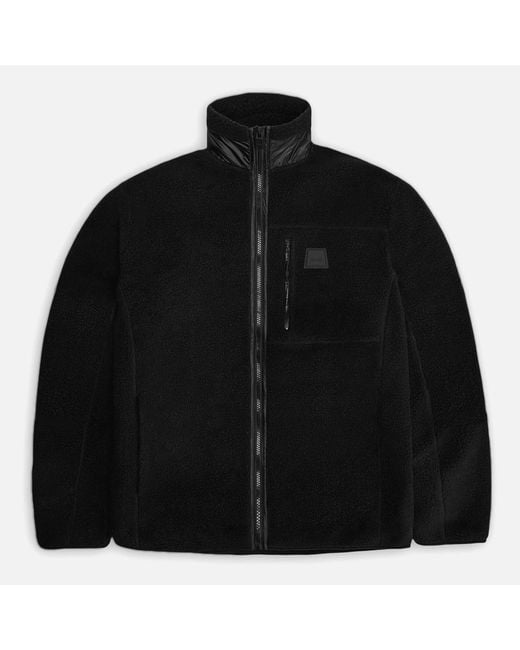Rains Black Yermo Flc Jkt for men