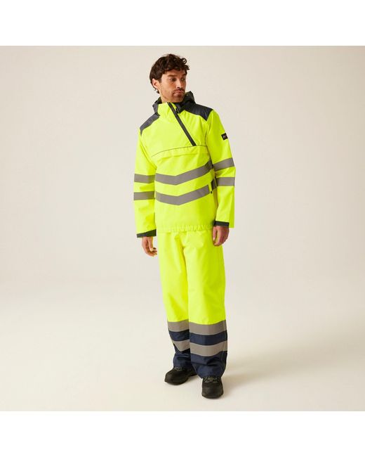 Regatta Yellow Hi-Vis Waterproof Insulated Reflective Overhead Bo for men