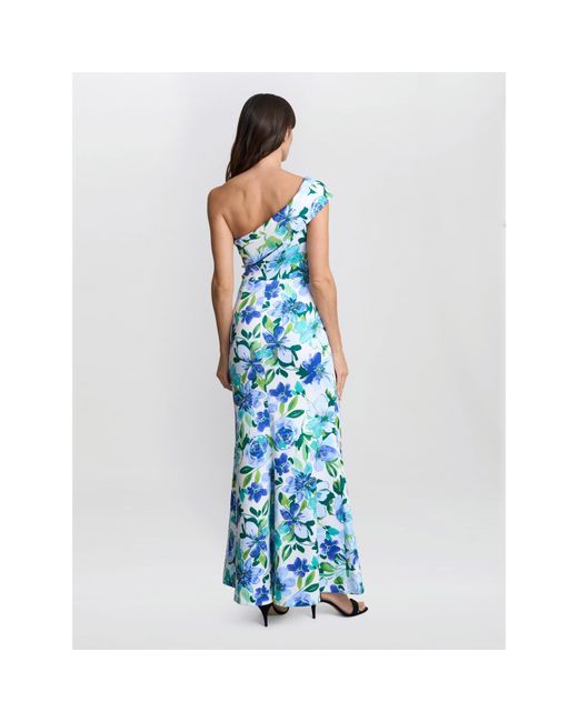 Gina Bacconi Blue Josie Printed Maxi Dress