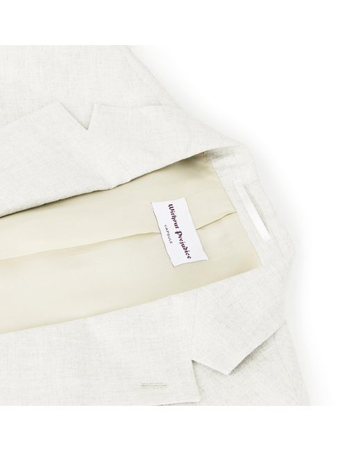 Without Prejudice Natural Frith Slim Fit Linen Jacket for men