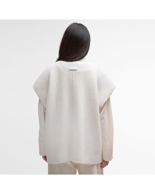 Barbour White Martha Sweater Vest