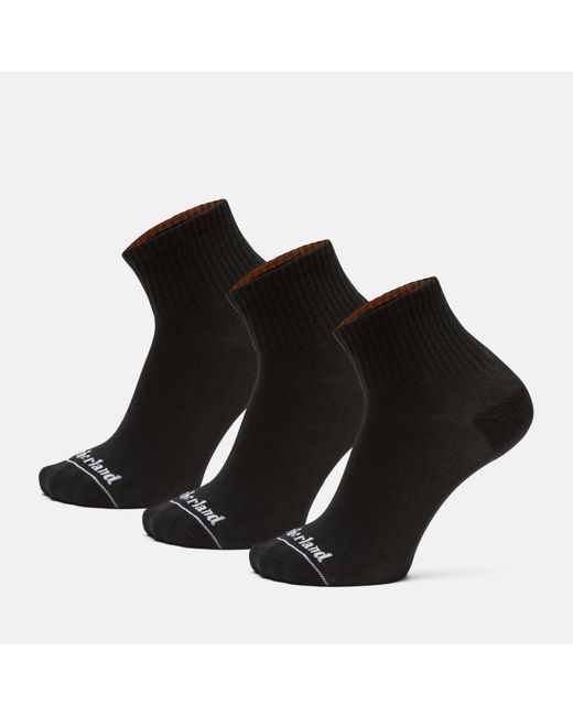Timberland Black 3-Pack Core Crew Socks
