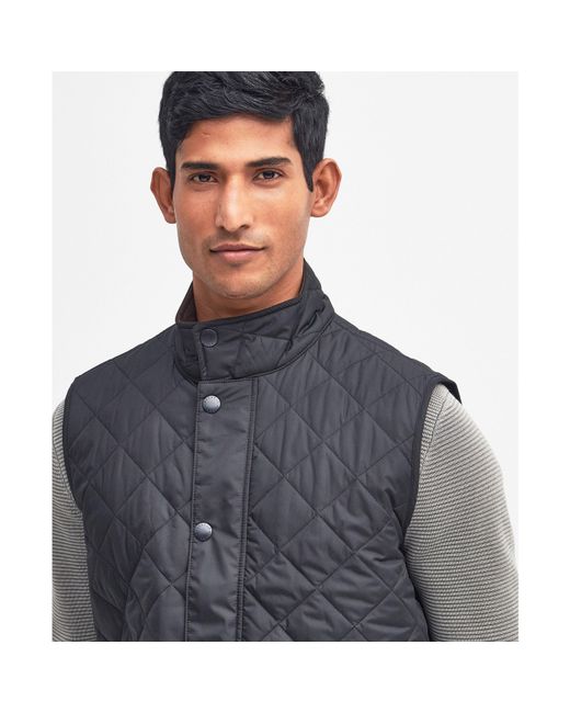 Barbour Blue Lowerdale Diamond-Quilted Gilet for men