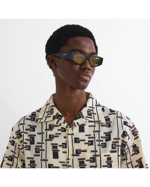 Prada Black Shield Sunglasses for men