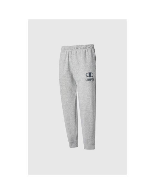Champion Gray Closed Hem Jersey Jogging Bottoms for men