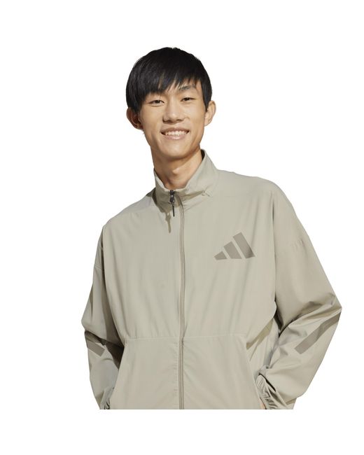 Adidas Gray Z.N.E. Woven Track Top for men