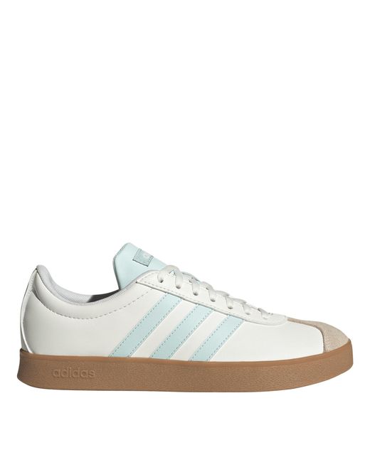 Adidas White Vl Court Base Shoes