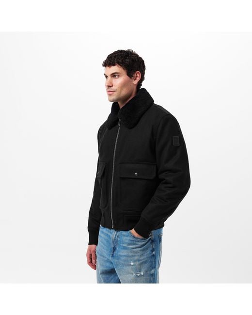Belstaff Black Welder Heritage-Inspired Aviator Jacket for men