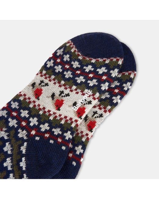 Barbour Blue Robin Fair Isle Socks