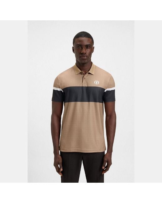 Boss Natural The Open 25 Paddy Grid Pattern Polo Shirt for men