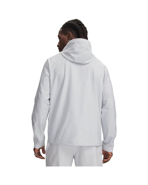 Under Armour Gray Unstoppable Woven Jacket Halo for men