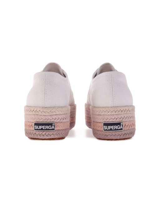 Superga Purple Espadrille Platform Trainers
