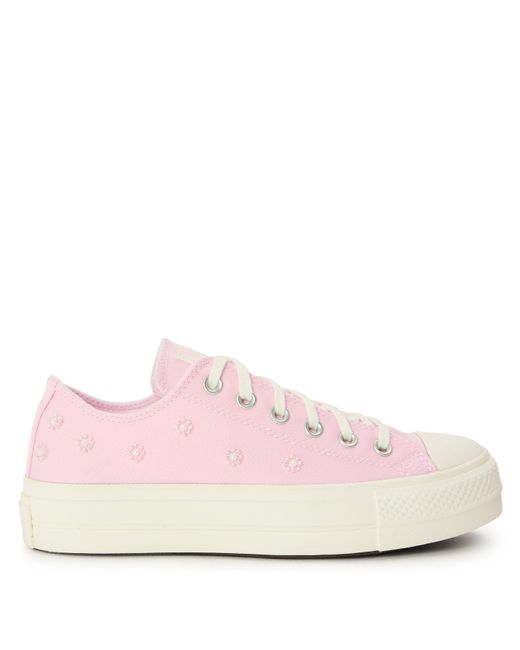 Converse Pink Chuck Taylor All Star Platform Canvas Low Top Shoes