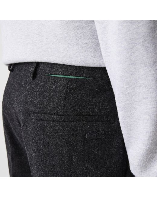 Lacoste Black Straight Chinos for men