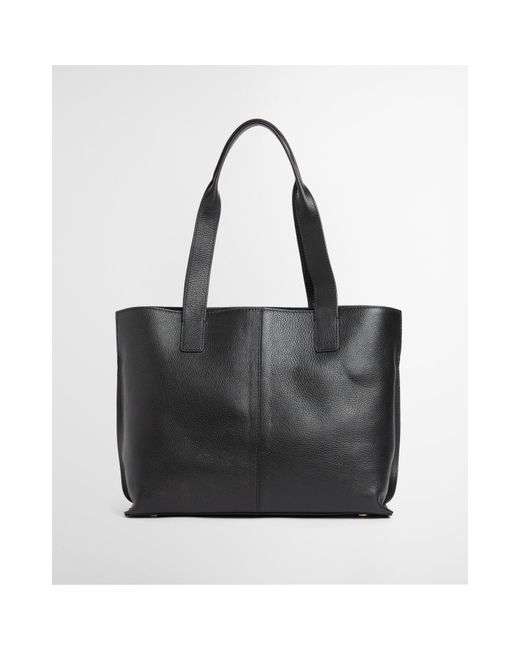 Barbour Black Alder Leather Tote Bag