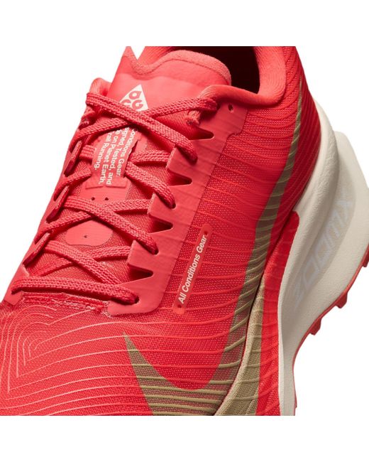Nike Red Acg Ultrafly 2 Trail Running Shoes for men