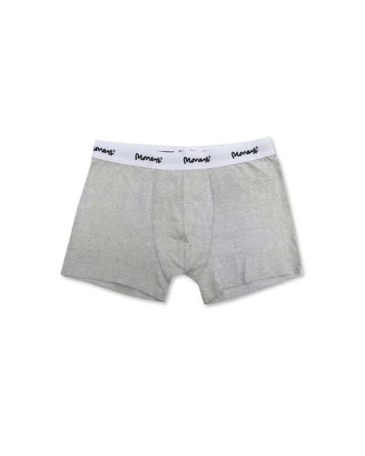 Money Gray Classic Repeat 3Pk Trunks for men