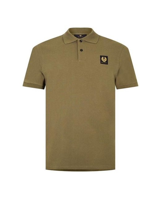 Belstaff Green Short Sleeve Polo Shirt for men