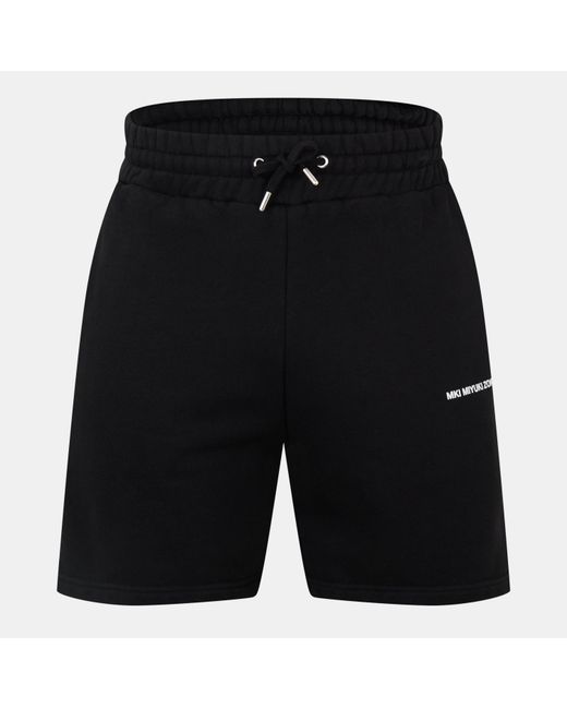 MKI Miyuki-Zoku Black Uniform Fleece Jogger Shorts for men