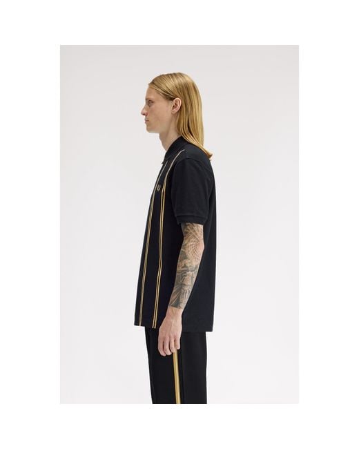 Fred Perry Black Short Sleeve Polo Shirt for men