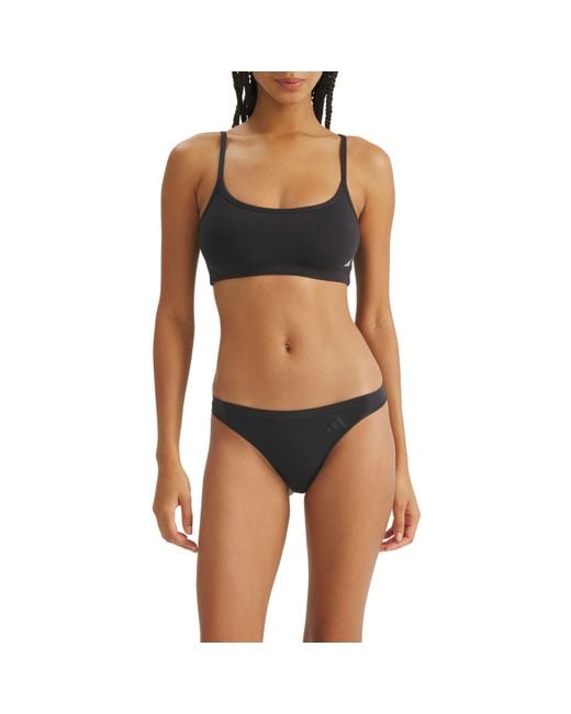 Adidas Black Low Rise Thong 3Pk