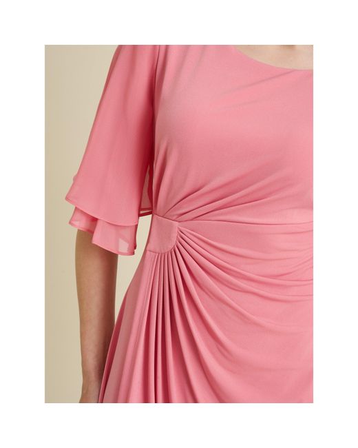 Gina Bacconi Pink Raphaela Faux Wrap Dress