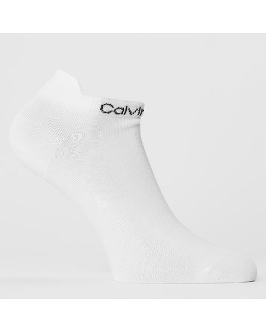 Calvin Klein White Trainers Socks