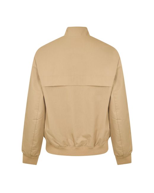 Lacoste Natural Twill Cotton Long Sleeve Harrington Jacket for men