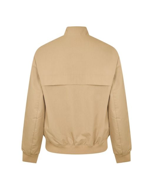 Lacoste Natural Twill Cotton Long Sleeve Harrington Jacket for men