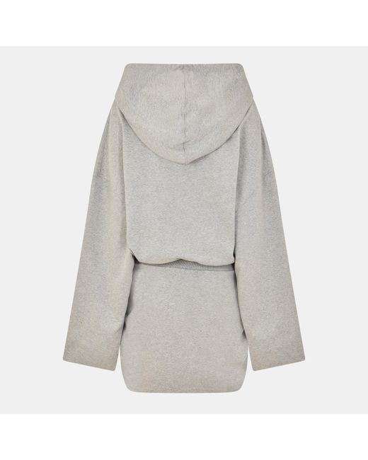 Off-White c/o Virgil Abloh Gray Off Off Hoody Dress