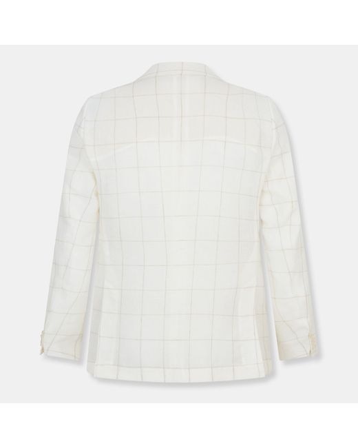 Boss White H Hutson Formal Jacket for men